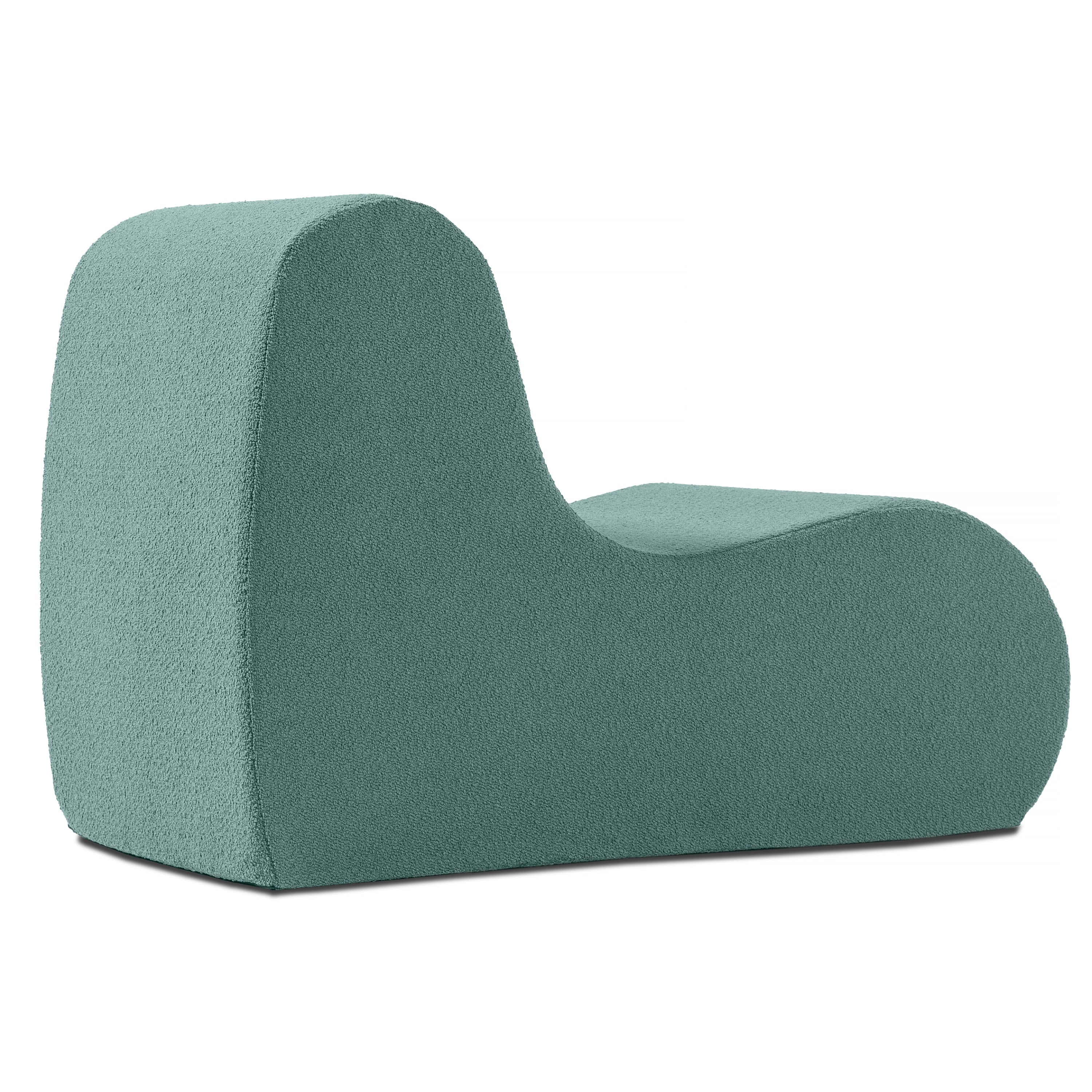 Jaxx Uptown Modern Armless Accent Chair, Boucle Green