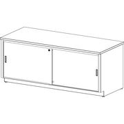 Mailflow Systems Storage Console with Locking Doors HPL, 72"W x 30"H