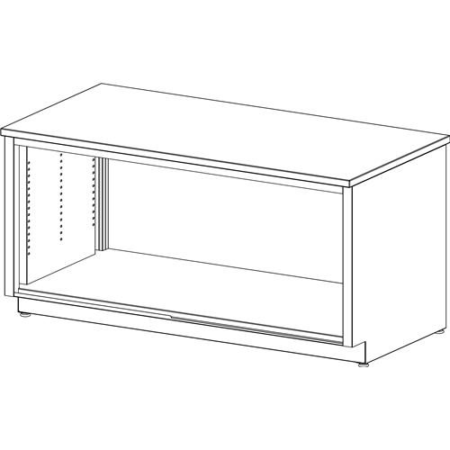 Mailflow Systems Storage Console-No Doors HPL, 60"W x 30"H