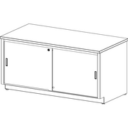 Mailflow Systems Storage Console with Locking Doors HPL, 60"W x 30"H
