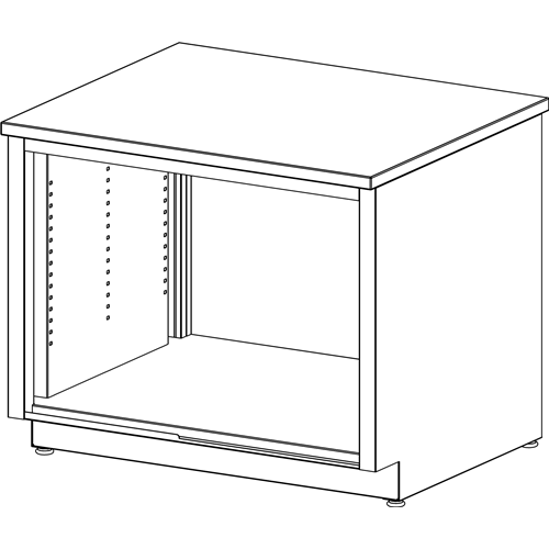 Mailflow Systems Storage Console-No Doors HPL, 36"W x 30"H