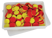 Simple Solution Two Color Red Yellow Counters in Container - Set of 100