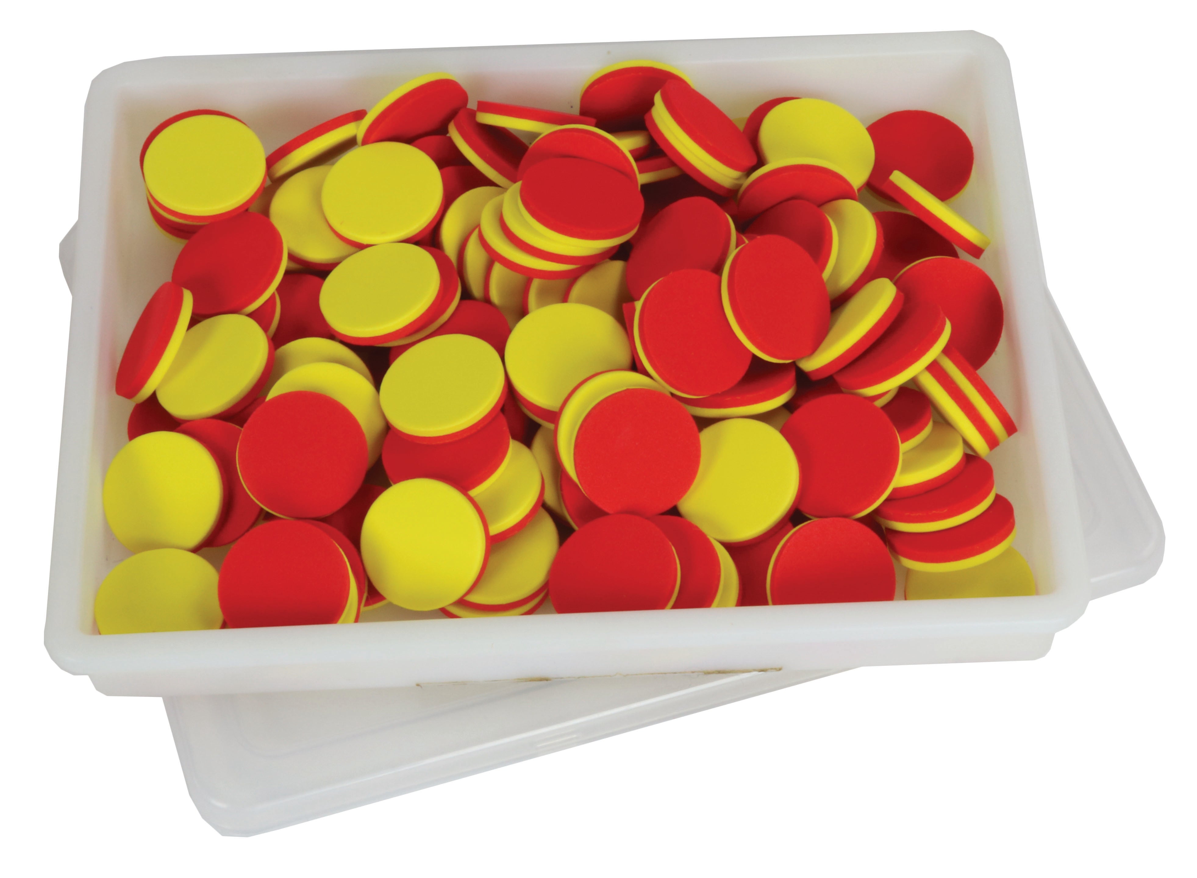 Simple Solution Two Color Red Yellow Counters in Container - Set of 100