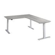 Bush Business Furniture Move 60 Series 60W Height Adjustable L Shaped Standing Desk in Platinum Gray with Metallic Gray Base - 59.45" Width x 76.97" Depth x 27.44" Height