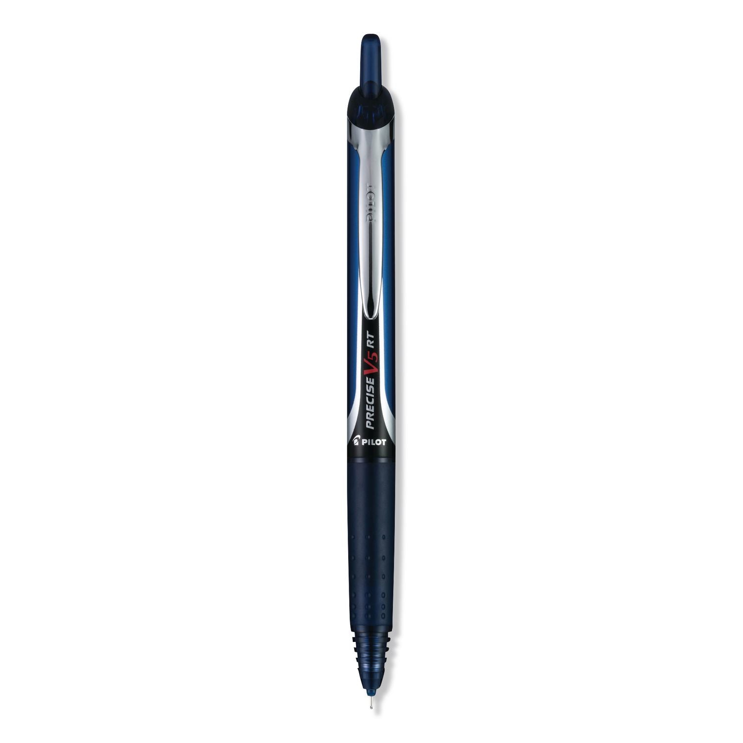 0.5 mm Extra Fine Pen Point - Retractable - Navy Ink - Liquid - Rubber Barrel - Writing - 1 Dozen