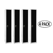 72 in. x 12 in. x 12 in. 1-Compartment Steel Tier Key Lock Storage Locker in Black (4-Pack)