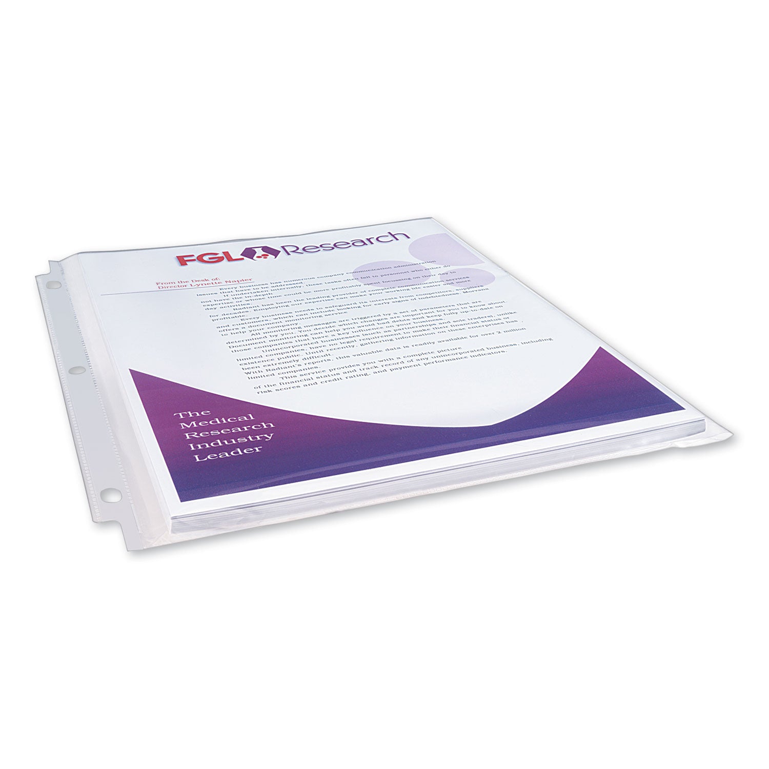 Clear Heavyweight Multi-Page Capacity Sheet Protectors, Holds 8-1/2" x 11" Sheets, Top Load, Pack of 25