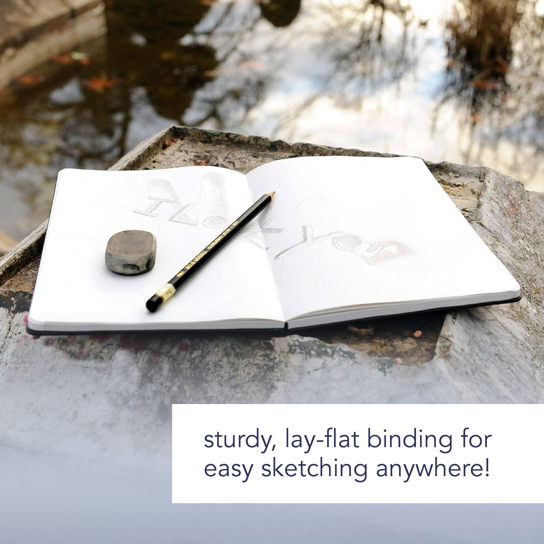 Artist Series Sketch Art Book, Black Cover, Hardbound, 90 Sheet, 11x14 inch, 1 Count