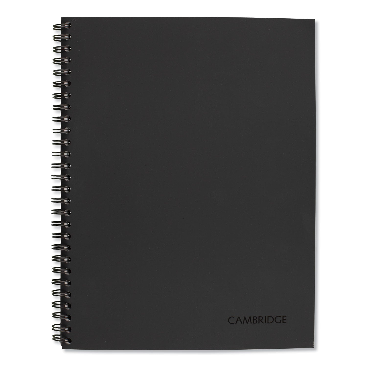Twin Wirebound - 9.50" Height x 7.5" Width x 0.6" Length - Black Cover - Pocket, Pen Loop, Perforated, Dual-sided Pocket, Bungee - Recycled - 1 Each