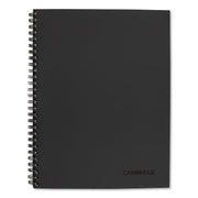Twin Wirebound - 9.50" Height x 7.5" Width x 0.6" Length - Black Cover - Pocket, Pen Loop, Perforated, Dual-sided Pocket, Bungee - Recycled - 1 Each