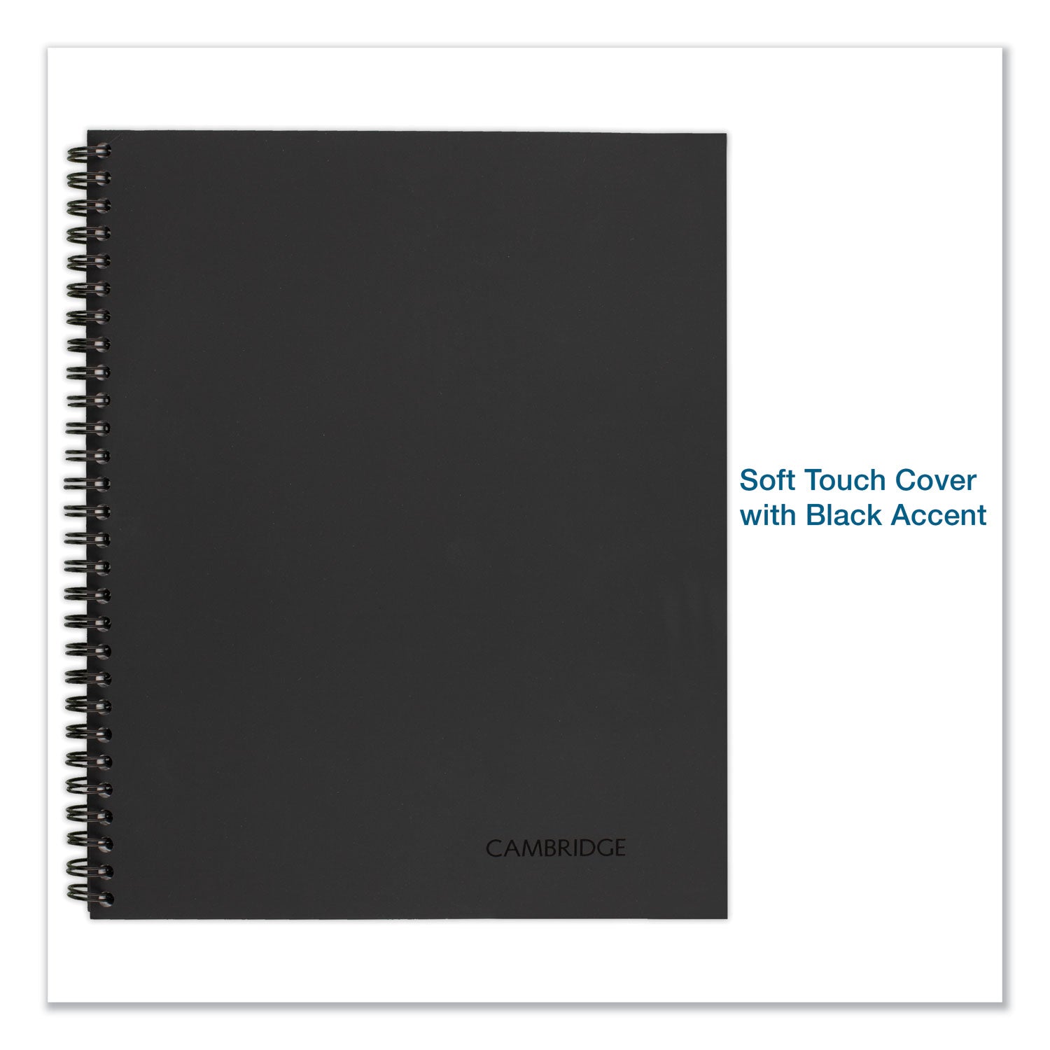 80 Sheets - Wire Bound - Letter - 8 1/2" x 11" Sheet Size - Black Linen Cover - Perforated - 1 Each