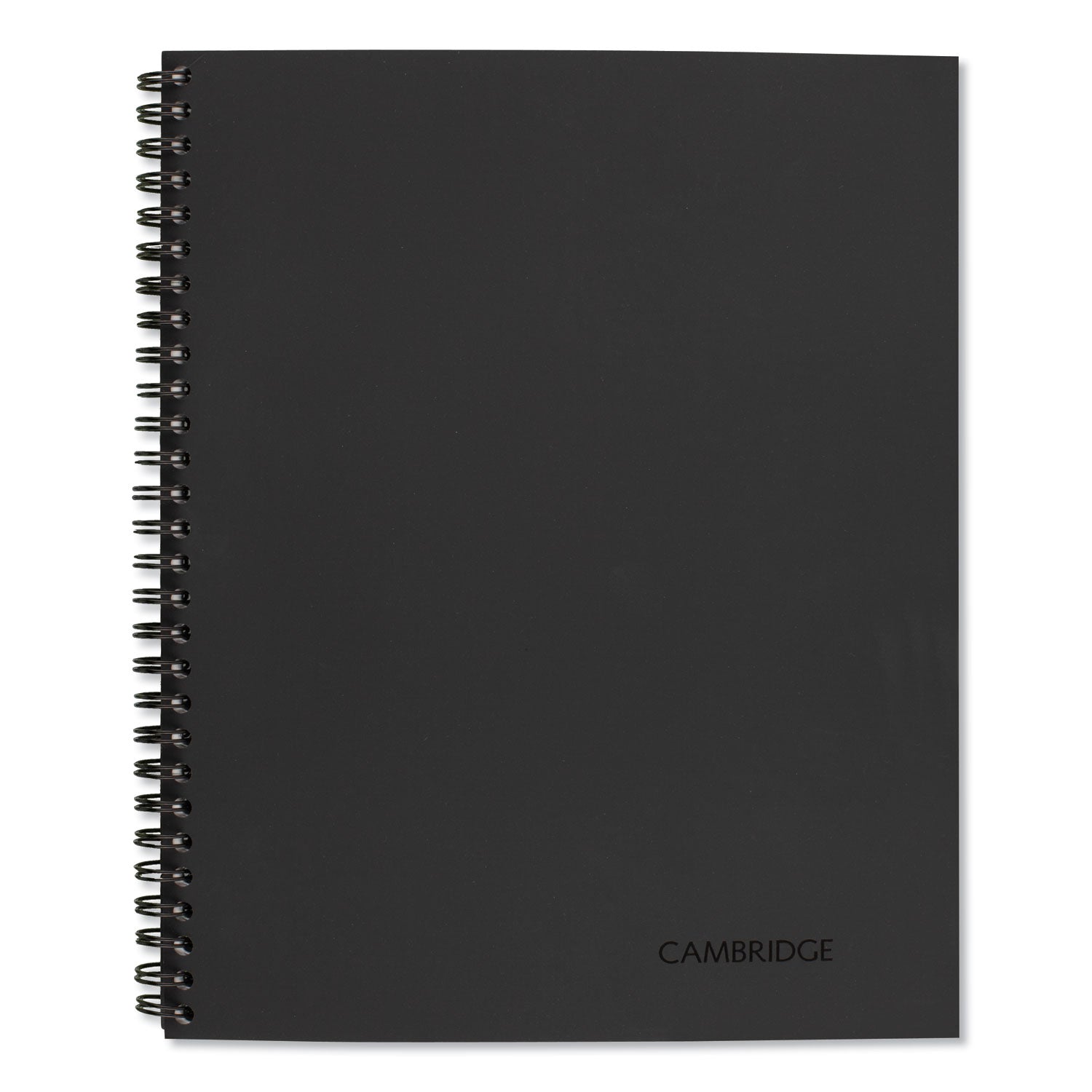 80 Sheets - Double Wire Spiral - 0.34" Ruled - 20 lb Basis Weight - Letter - 8 1/2" x 11" Sheet Size - White Paper - Black Binding - Black Linen Cover - Bond Paper, Perforated, Subject - 1 Each