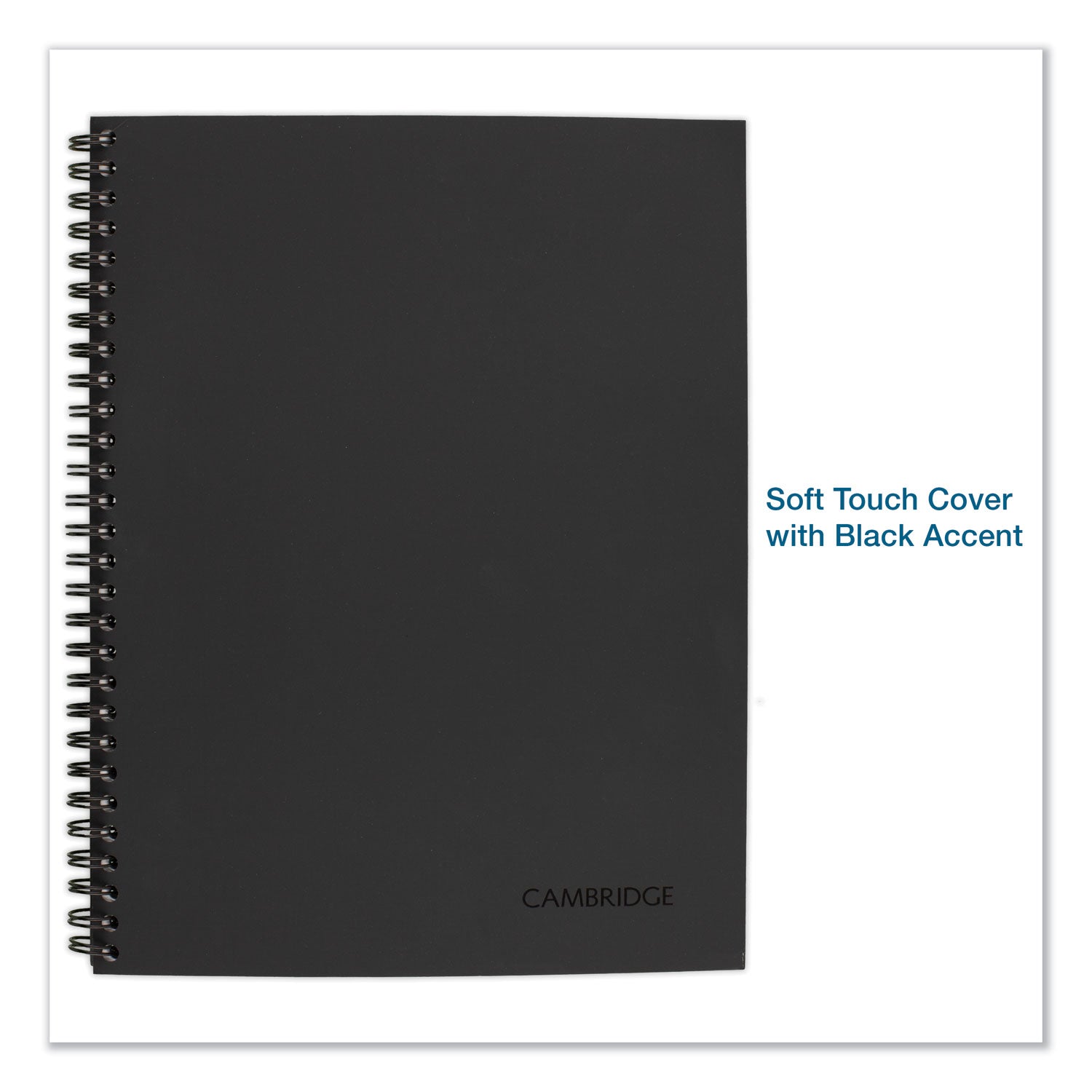Twin Wirebound - 9.50" Height x 7.5" Width x 0.6" Length - Black Cover - Pocket, Pen Loop, Perforated, Dual-sided Pocket, Bungee - Recycled - 1 Each