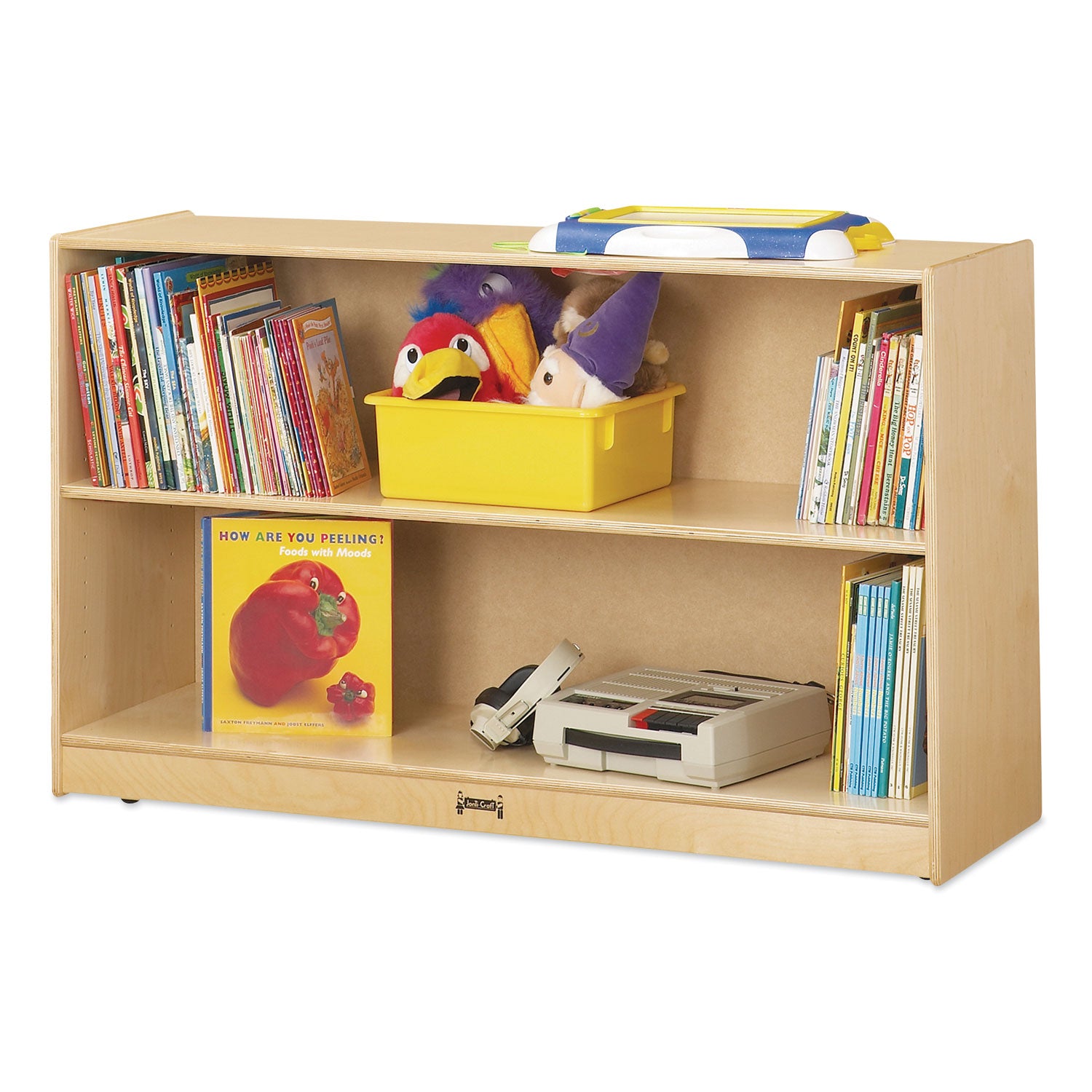 2 Compartment(s) - 29.50" Height x 48" Width x 15" Depth - Floor - Adjustable Shelf, Sturdy, Light Duty - Wood Grain - Baltic Birch Plywood - 1 Each