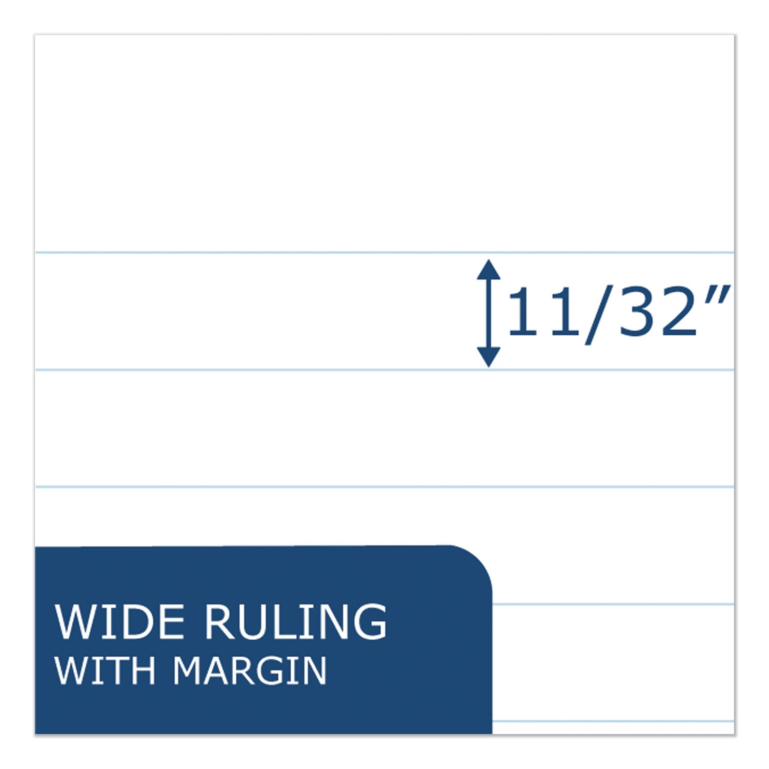 Examination Blue Book, Wide/Legal Rule, Blue Cover, (4) 8.5 X 7 Sheets