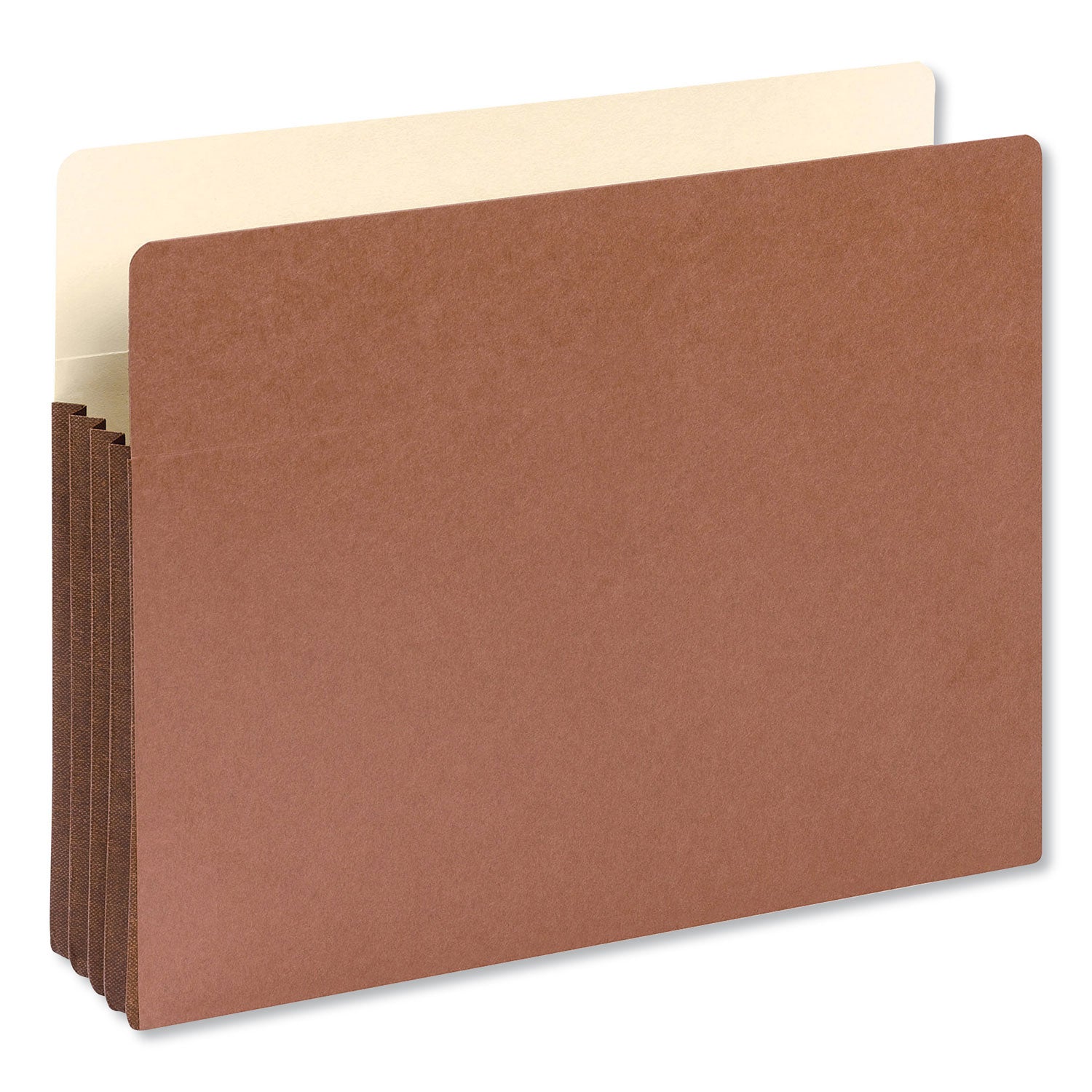 Smead Straight Tab Cut Letter Recycled File Pocket - 8 1/2" x 11" - 3 1/2" Expansion - Top Tab Location - 12.5 pt. - Redrope - Tear Resistant, Rounded Corner, Reinforced Gusset - 30% Recycled - 10 / Box