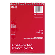 Mead Spell-Write Steno Book - 80 Sheets - 6" x 9" Sheet Size - White Paper - 1 Each