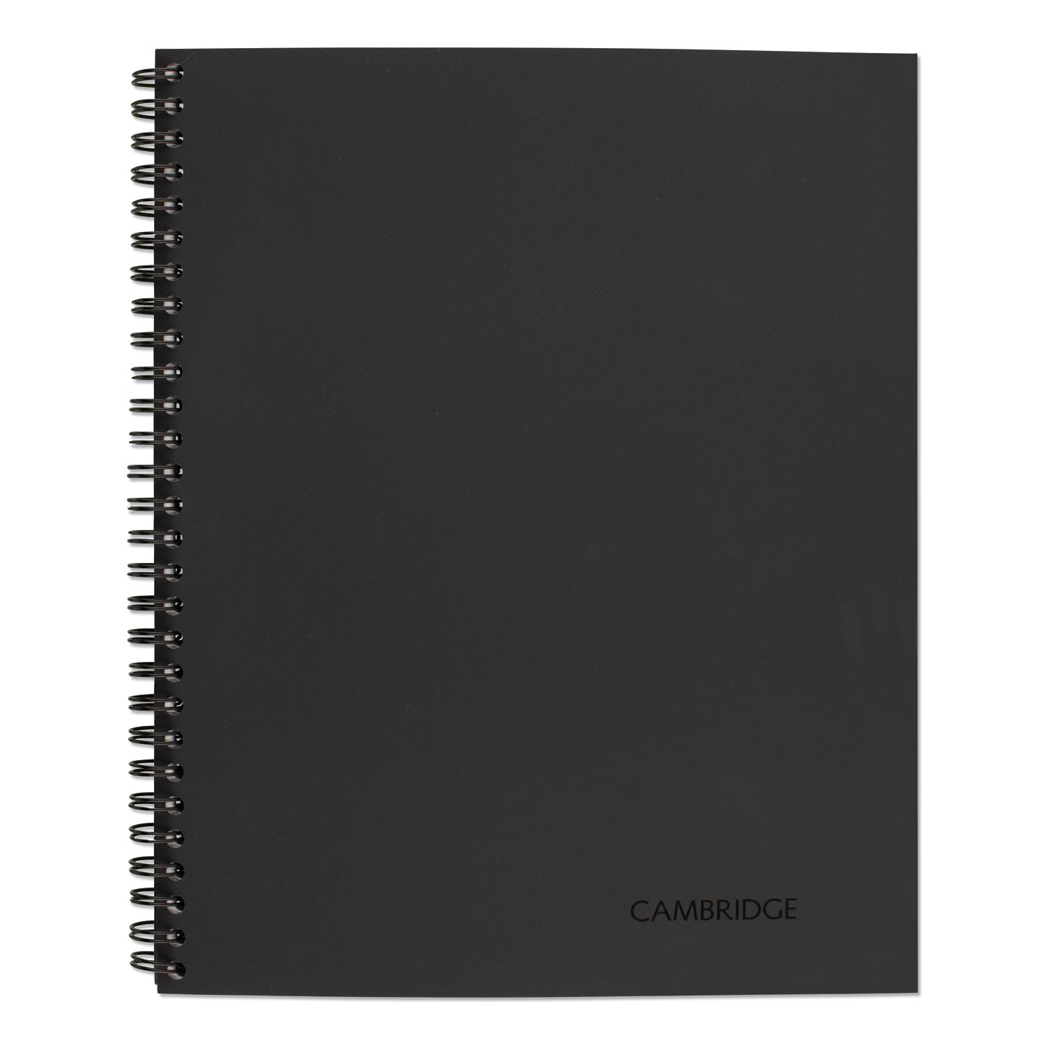 Cambridge Limited Business Notebook, 80 Sheets, Wire Bound, Legal Ruled, 8 1/4" x 11", Black Linen Cover, Perforated, 1 Each