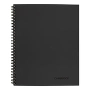 Cambridge Limited Business Notebook, 80 Sheets, Wire Bound, Legal Ruled, 8 1/4" x 11", Black Linen Cover, Perforated, 1 Each
