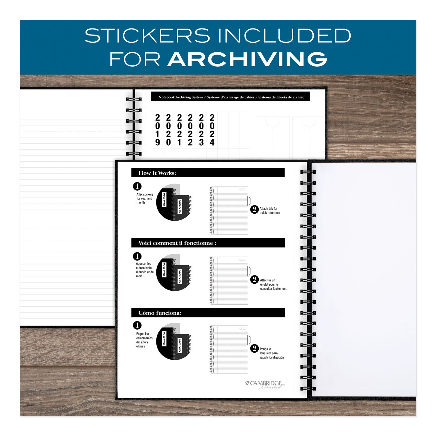 96 Sheets - Wire Bound - 0.28" Ruled - 20 lb Basis Weight - Letter - 8 1/2" x 11" Sheet Size - White Paper - Black Linen Cover - Pocket, Tab, Bond Paper, Perforated, Bleed-free - 1 Each