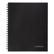 96 Sheets - Wire Bound - 0.28" Ruled - 20 lb Basis Weight - Letter - 8 1/2" x 11" Sheet Size - White Paper - Black Linen Cover - Pocket, Tab, Bond Paper, Perforated, Bleed-free - 1 Each