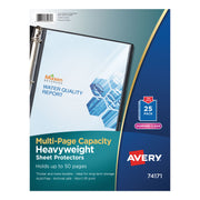 Clear Heavyweight Multi-Page Capacity Sheet Protectors, Holds 8-1/2" x 11" Sheets, Top Load, Pack of 25