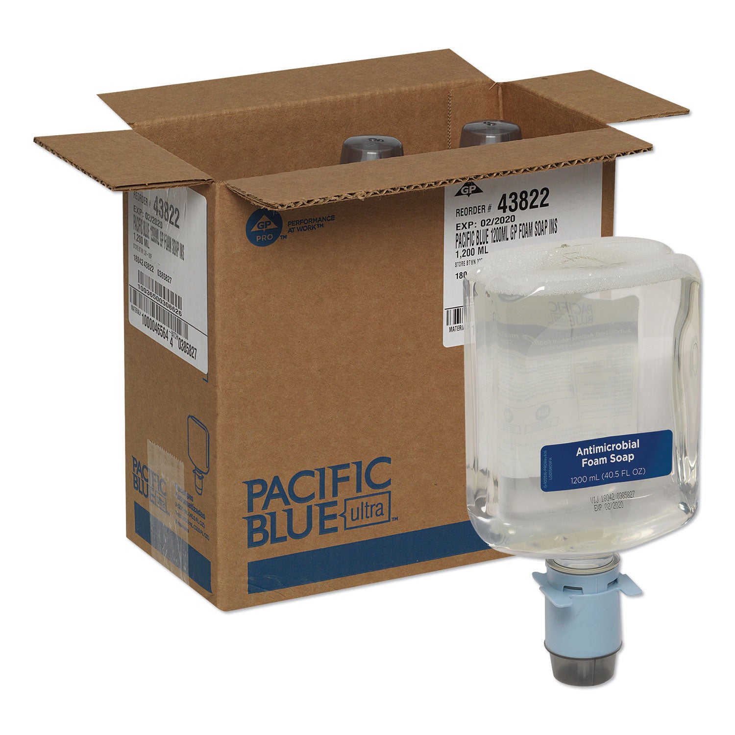 1.27 quart - Touchless Dispenser - Kill Germs, Bacteria Remover - Hand - Moisturizing - Clear - Dye-free, Fragrance-free, pH Balanced, Bio-based - 3 / Carton
