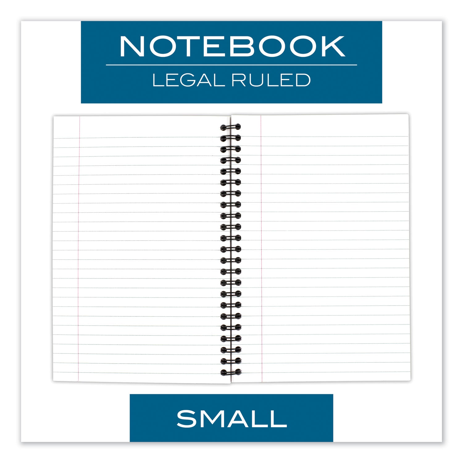 Cambridge Limited Business Notebook, 80 Sheets, 8" x 5", College Ruled, Wire Bound, Perforated, Black Linen Flexible Cover, 20 lb White Bond Paper, 1 Each