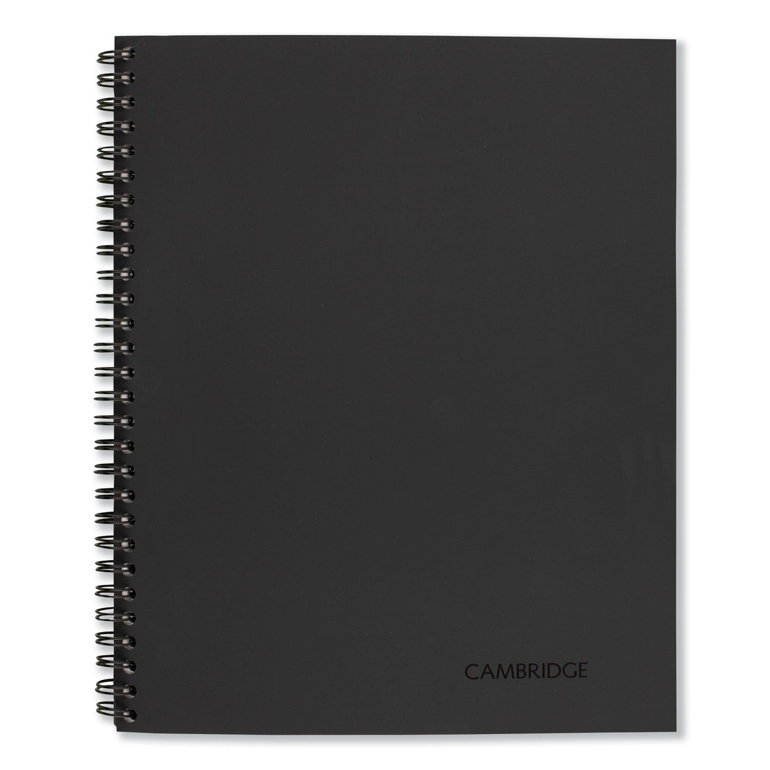 80 Sheets - Wire Bound - 0.28" Ruled - 20 lb Basis Weight - 6" x 9 1/2" Sheet Size - White Paper - Black Linen Cover - Pocket, Tab, Subject, Perforated, Flexible Cover - 1 Each