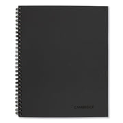 80 Sheets - Wire Bound - 0.28" Ruled - 20 lb Basis Weight - 6" x 9 1/2" Sheet Size - White Paper - Black Linen Cover - Pocket, Tab, Subject, Perforated, Flexible Cover - 1 Each