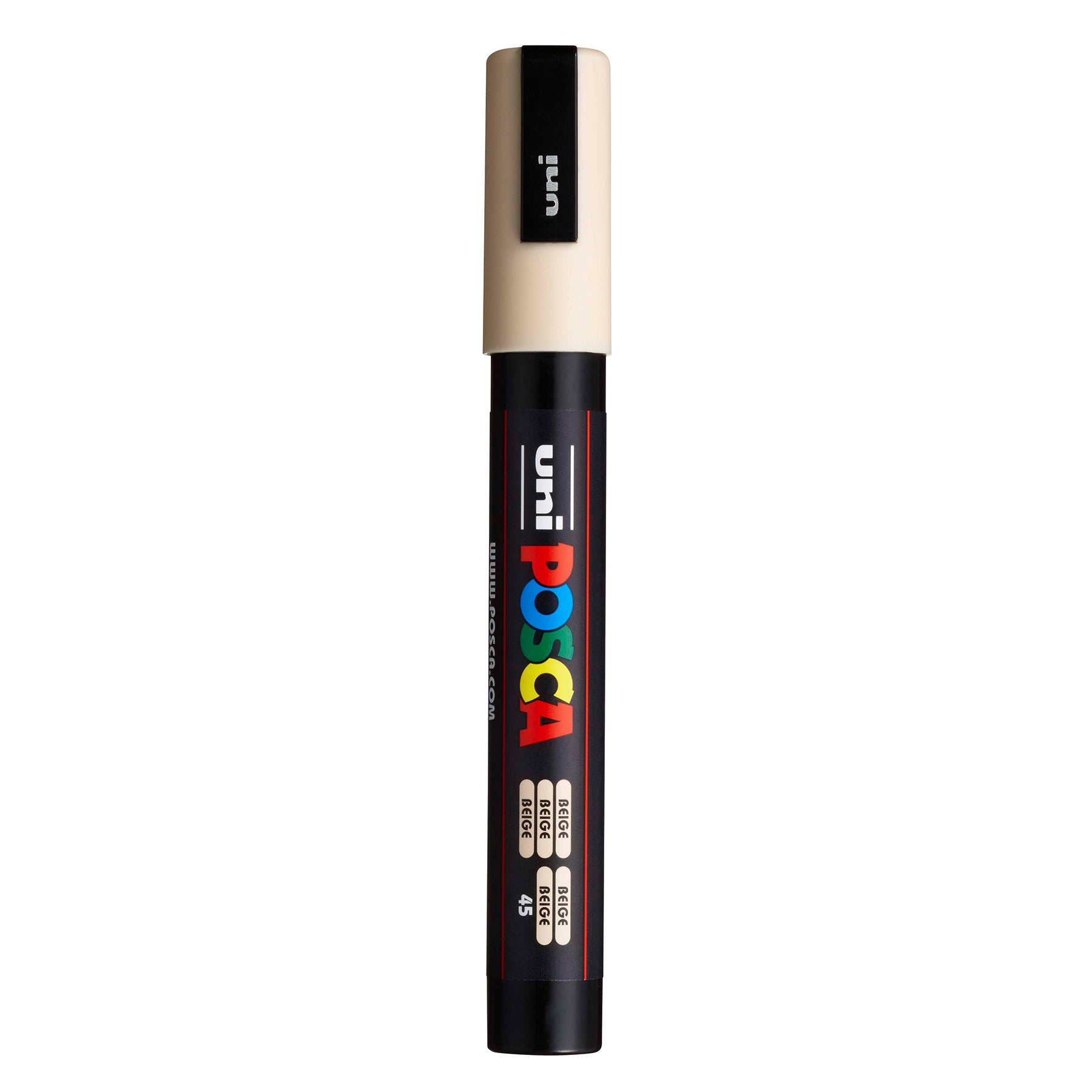 uni® POSCA PC-5M Water-Based Paint Markers, Reversible Medium Tip (1.8-2.5mm), Beige