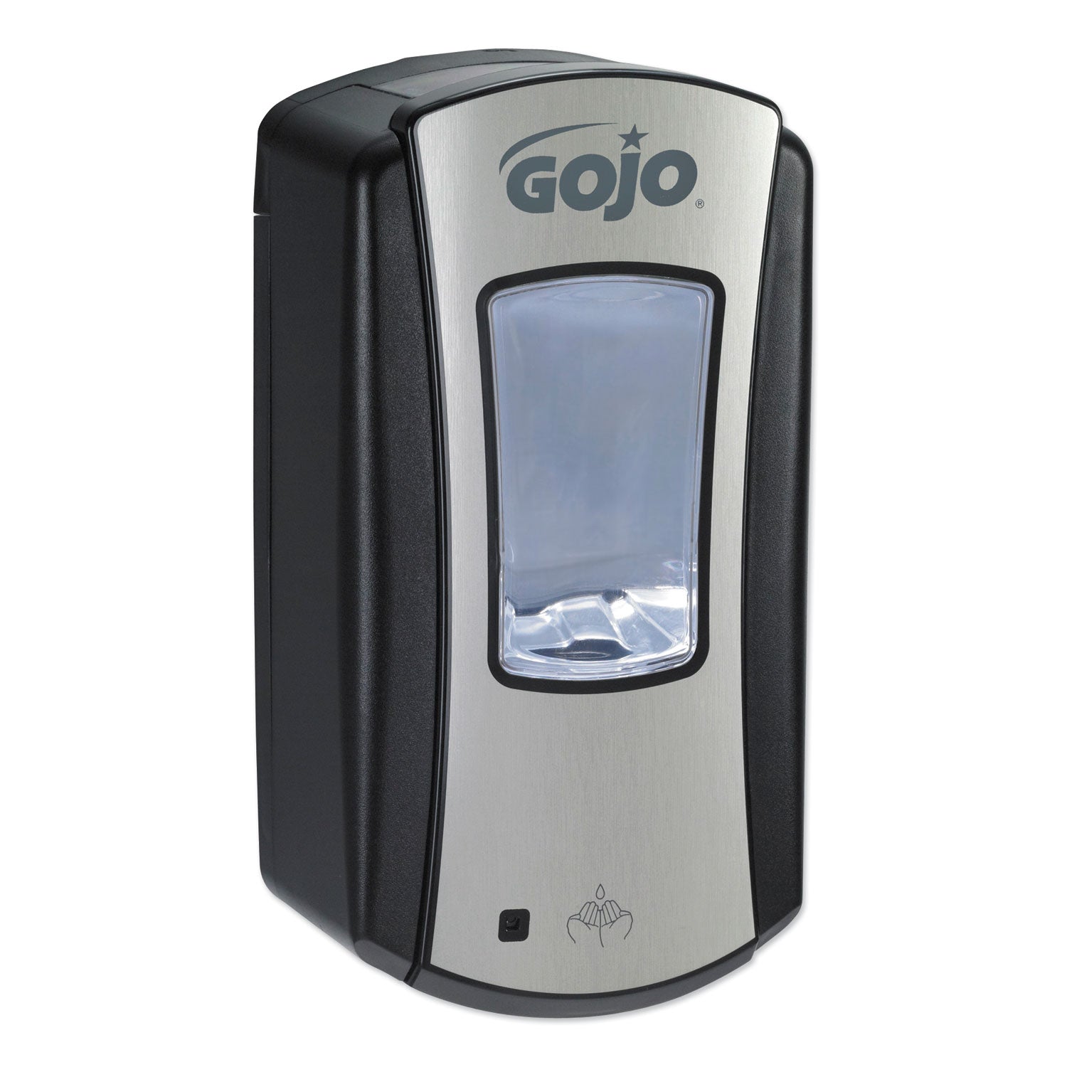 Gojo&reg; LTX-12 Touch-free Foam Soap Dispenser - Automatic - 1.27 quart Capacity - Site Window, Refillable, Touch-free, Lockable, Skylight - Chrome, Black - 1 Each