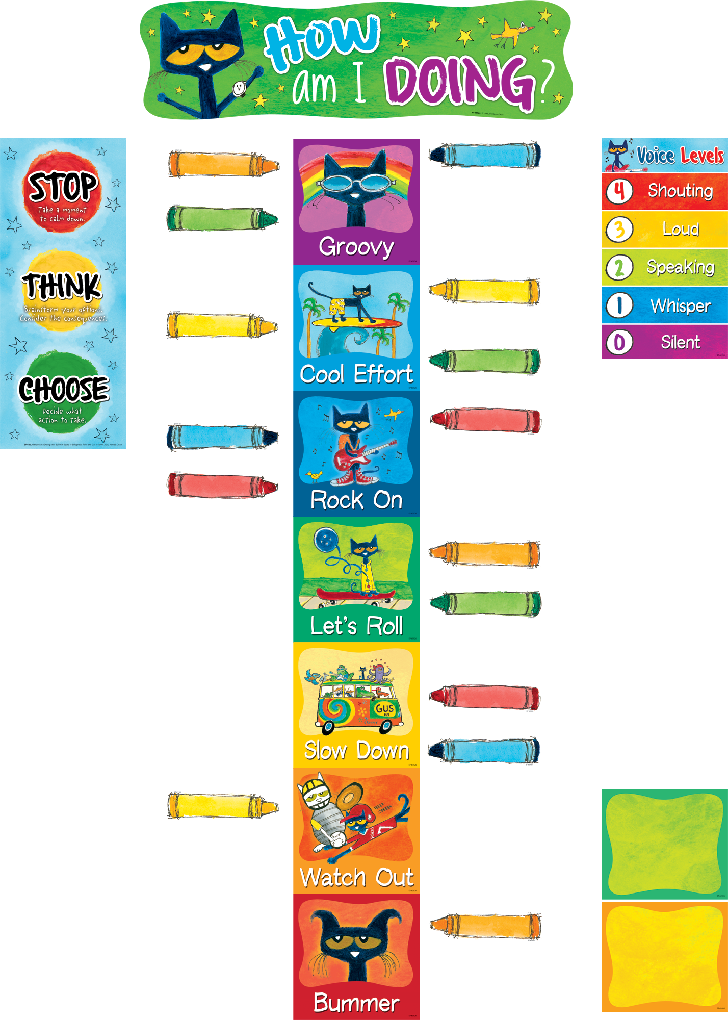 Pete the Cat® How Am I Doing? Mini Bulletin Board