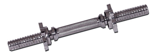 York Standard Chrome 14" Spin-Lock Dumbbell Handle with Spin-Lock Collars (Each)