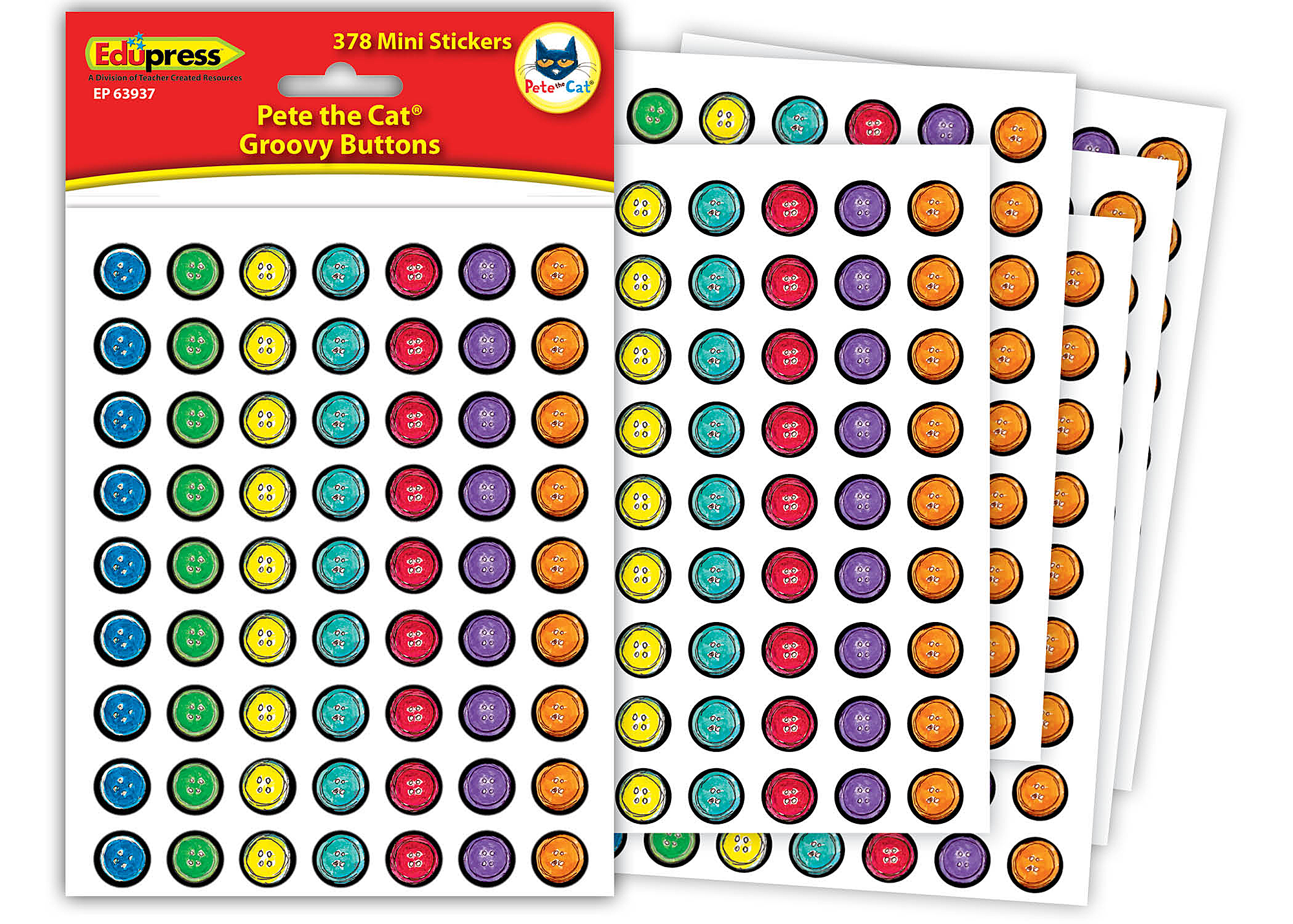 Pete the Cat® Groovy Buttons Mini Stickers