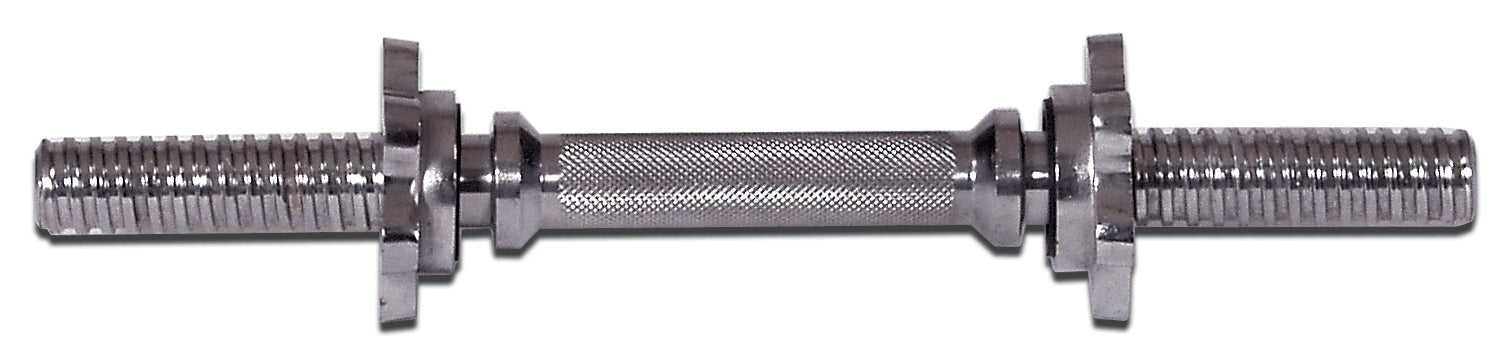 York Standard Chrome 14" Spin-Lock Dumbbell Handle with Spin-Lock Collars (Each)