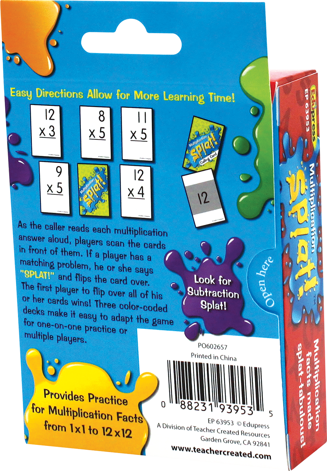 Splat™ Game: Multiplication
