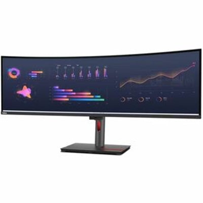 Lenovo ThinkVision P49w-30 49  Class Webcam Dual Quad HD (DQHD) Curved Screen LED Monitor  32:9  Raven Black