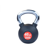 Chrome, Rubber Kettlebell 40Lb