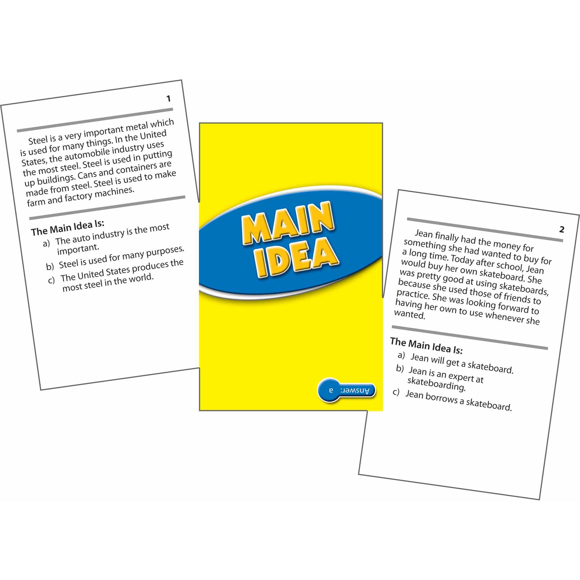 Main Idea Practice Cards, Levels 3.5-5.0