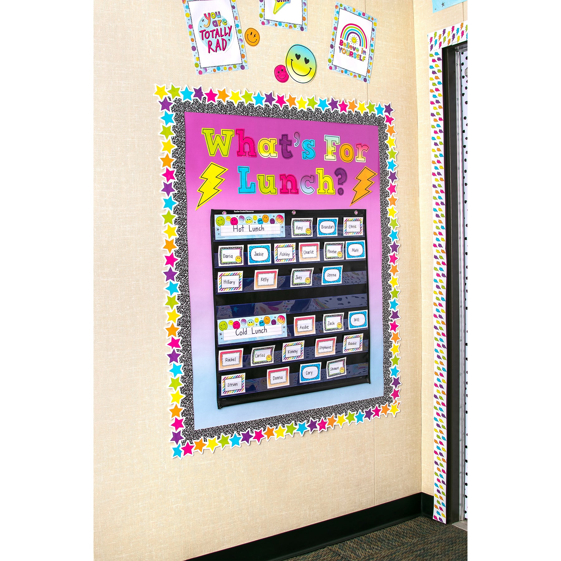 Black 7 Pocket Chart (28" x 28")
