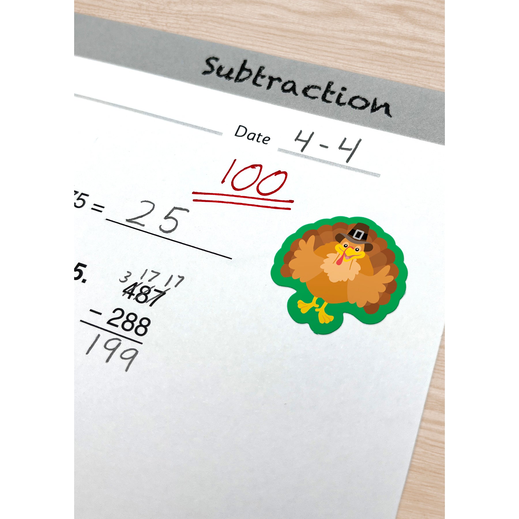 Turkeys Stickers, Pack of 72