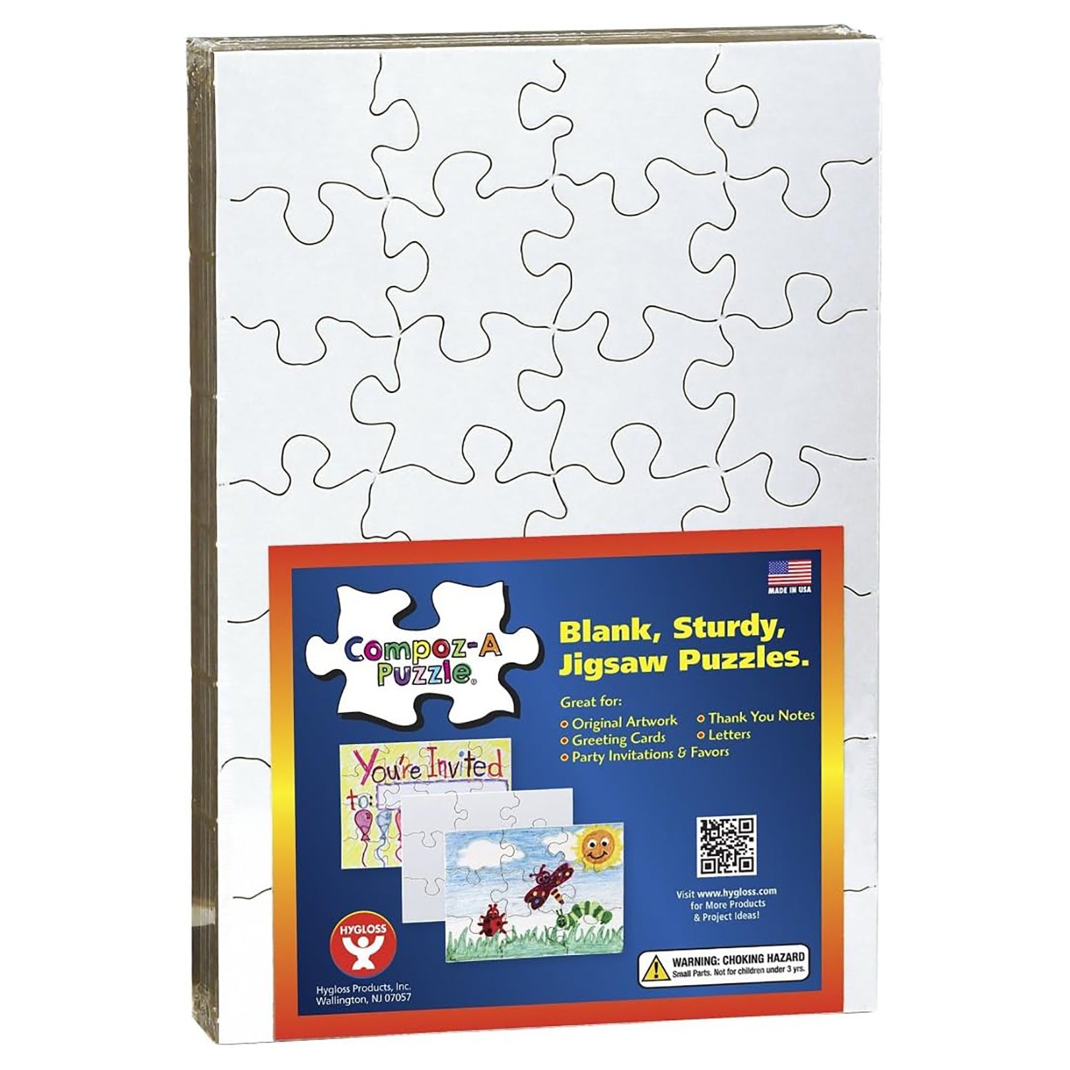 Blank Puzzle - 28pcs, 5.5"x8", 24 puzzles *(28MB24W)