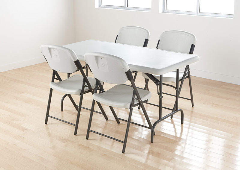 Rough n Ready® Commercial Folding Chair - Platinum Granite