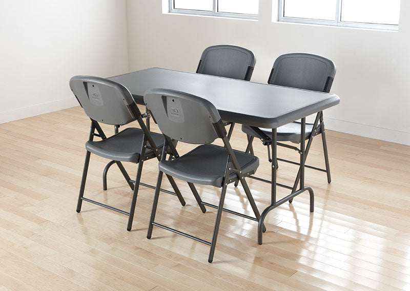 Rough n Ready® Commercial Folding Chair - Charcoal