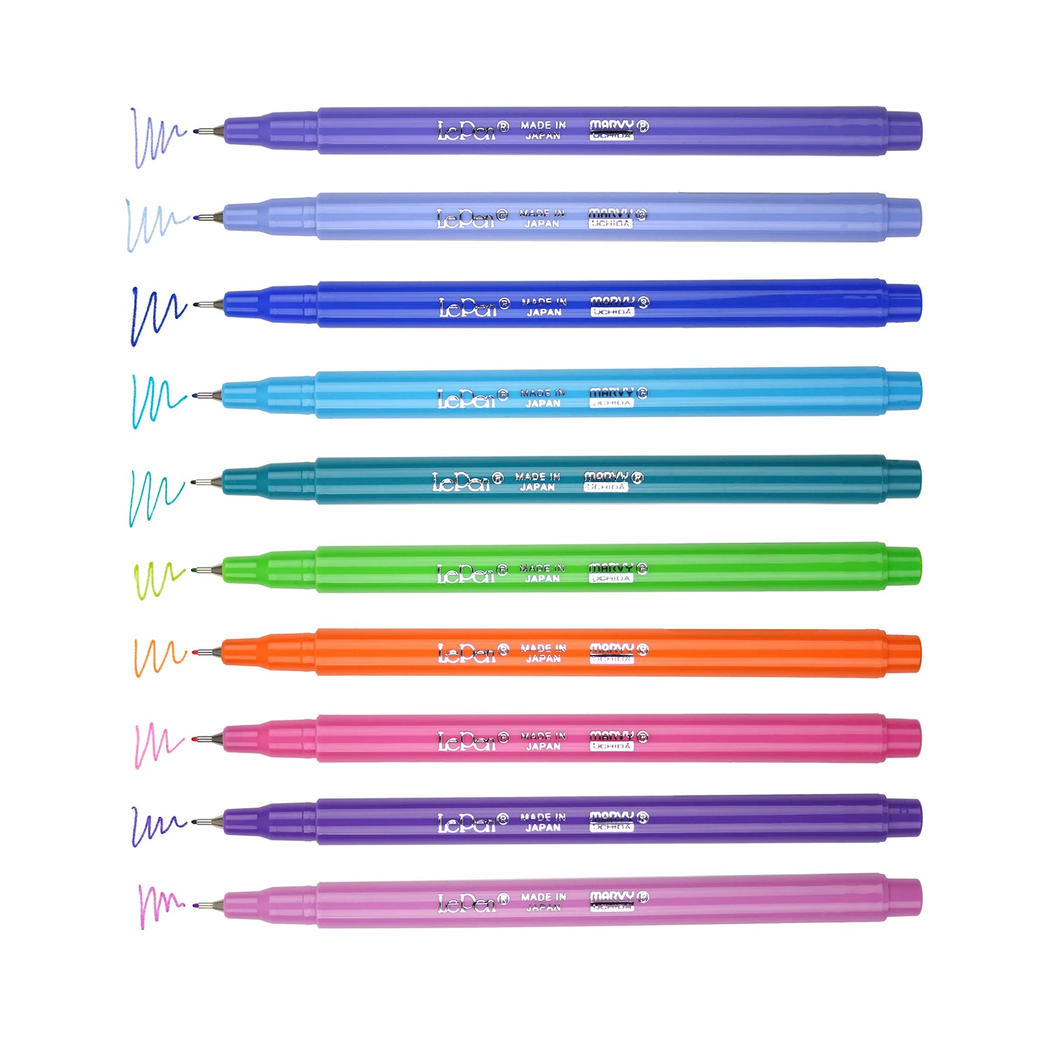 LePen® Micro-Fine Point Pen, Bright, 10 Colors