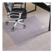 ES ROBBINS EverLife Chair Mat with Lip - Pile Carpet - 48" Length x 36" Width - Lip Size 10" Length x 20" Width - Rectangular - Vinyl - Clear - 1 Each