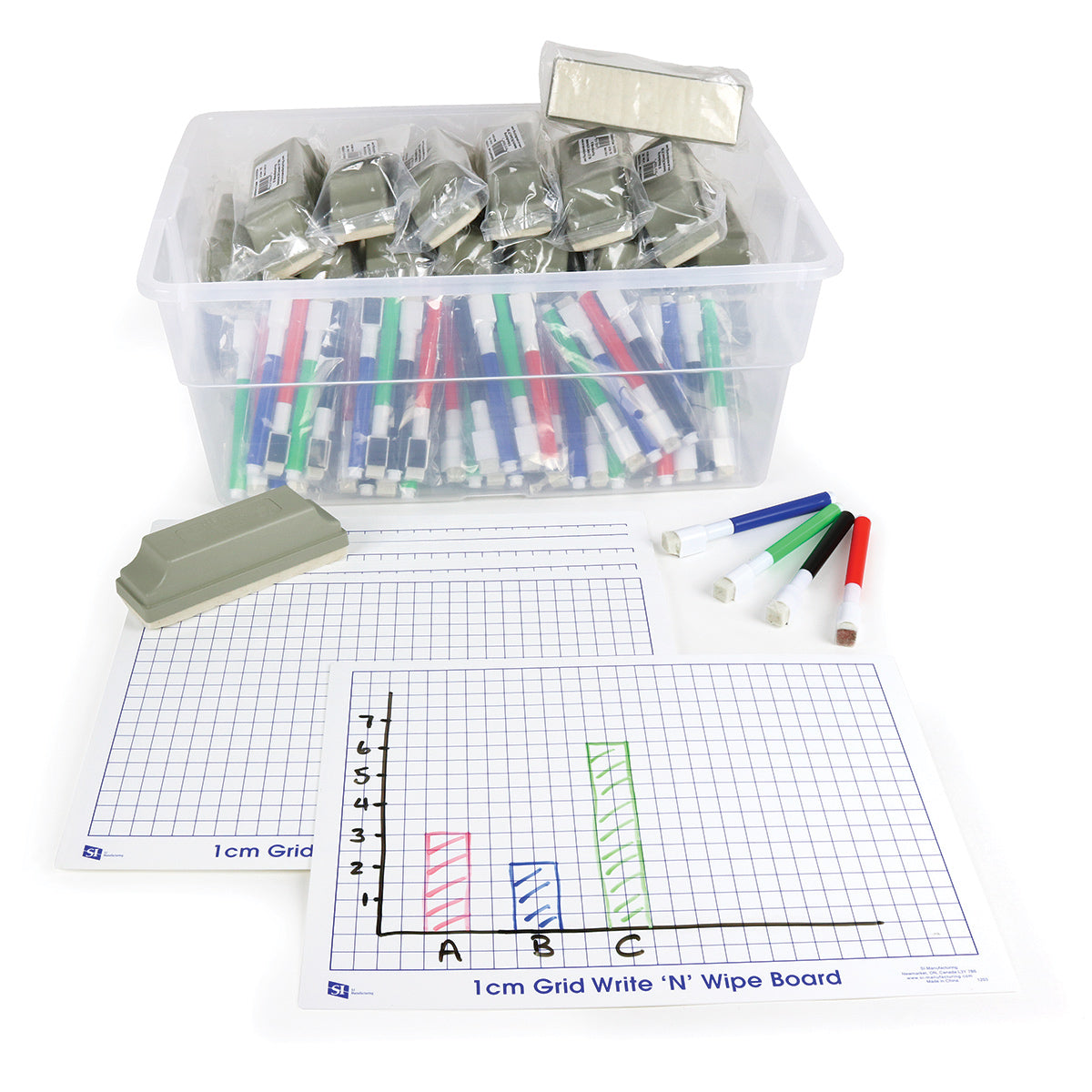 Class Solutions 1 cm Grid Board in Container