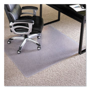 ES ROBBINS EverLife Rectangular Chair Mat - Pile Carpet - 60" Length x 46" Width x 1" Thickness - Rectangular - Vinyl - Clear - 1 Each
