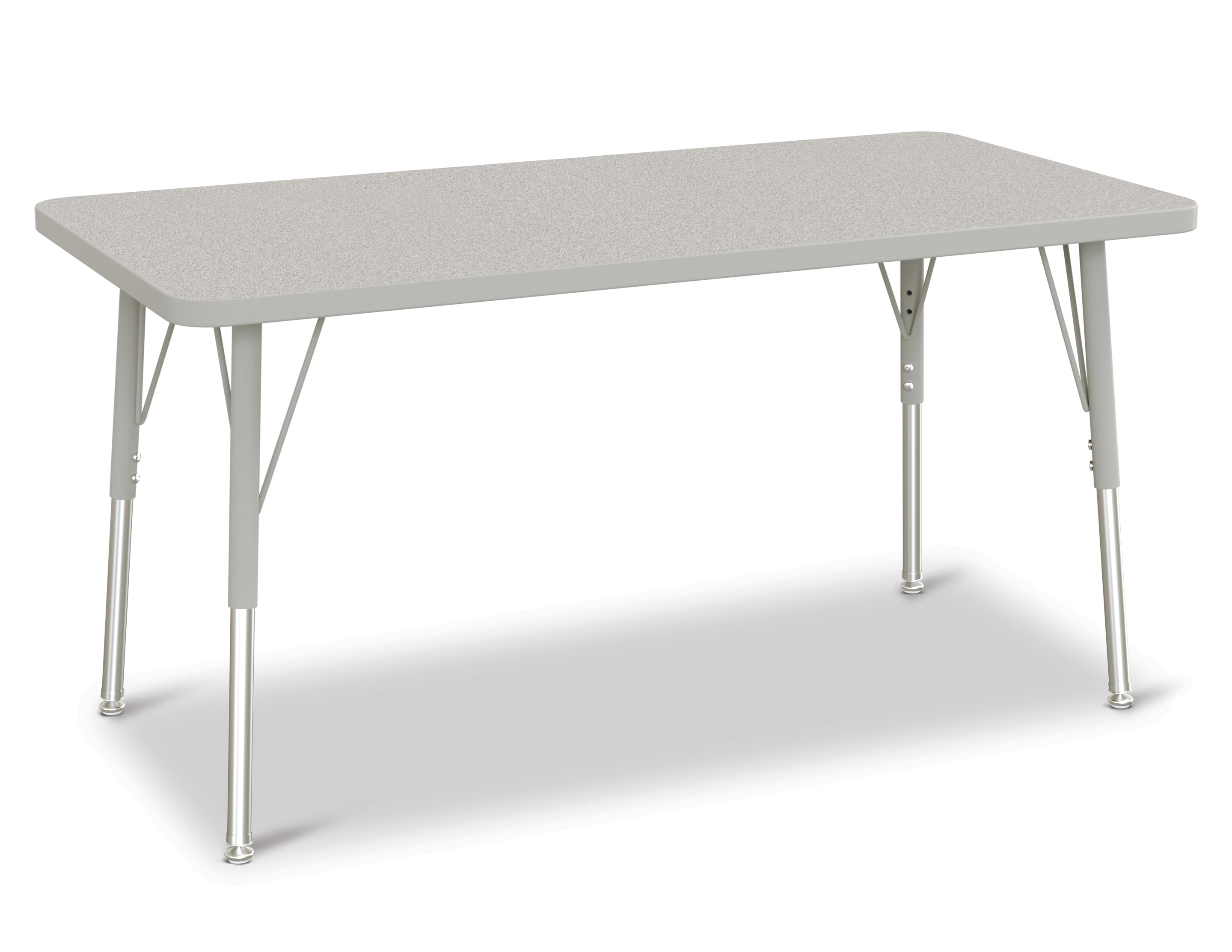 Berries® Rectangle Activity Table - 24" X 48", A-height - Freckled Gray/Gray/Gray